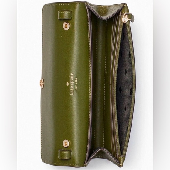 Kate Spade Marti Enchanted Green Leather Wallet Crossbody Bag Purse MSRP $249 - Picture 11 of 16